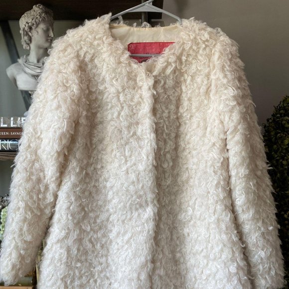 Bernardo Collection Fluffy Cream Jacket Medium - Picture 4 of 9